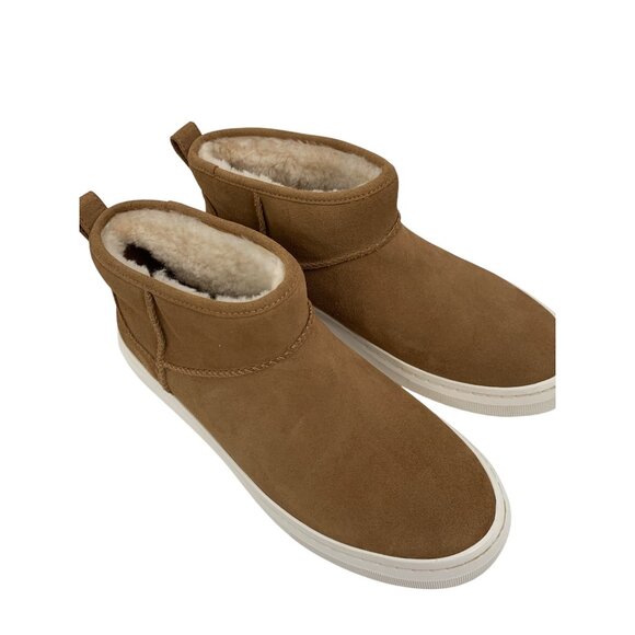 UGG Womens Size 10 US Alameda Mini Chestnut Suede & Shearling Booties U10658 - Picture 2 of 8